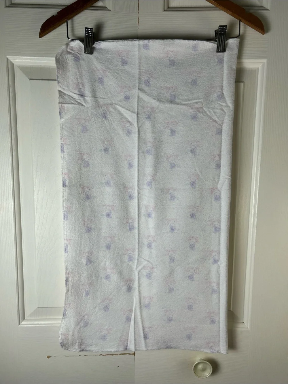 Pink Giraffe Purple Elephant Baby Receiving Blanket Flannel Blue Bird Flowers